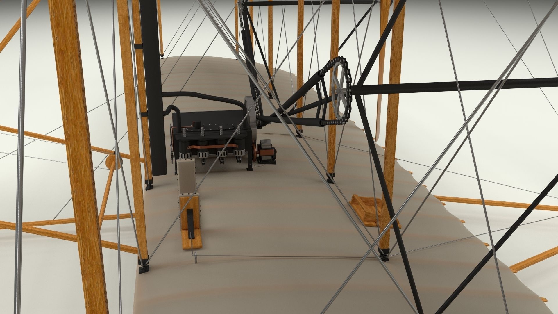 Animated Wright Flyer 3D model_4
