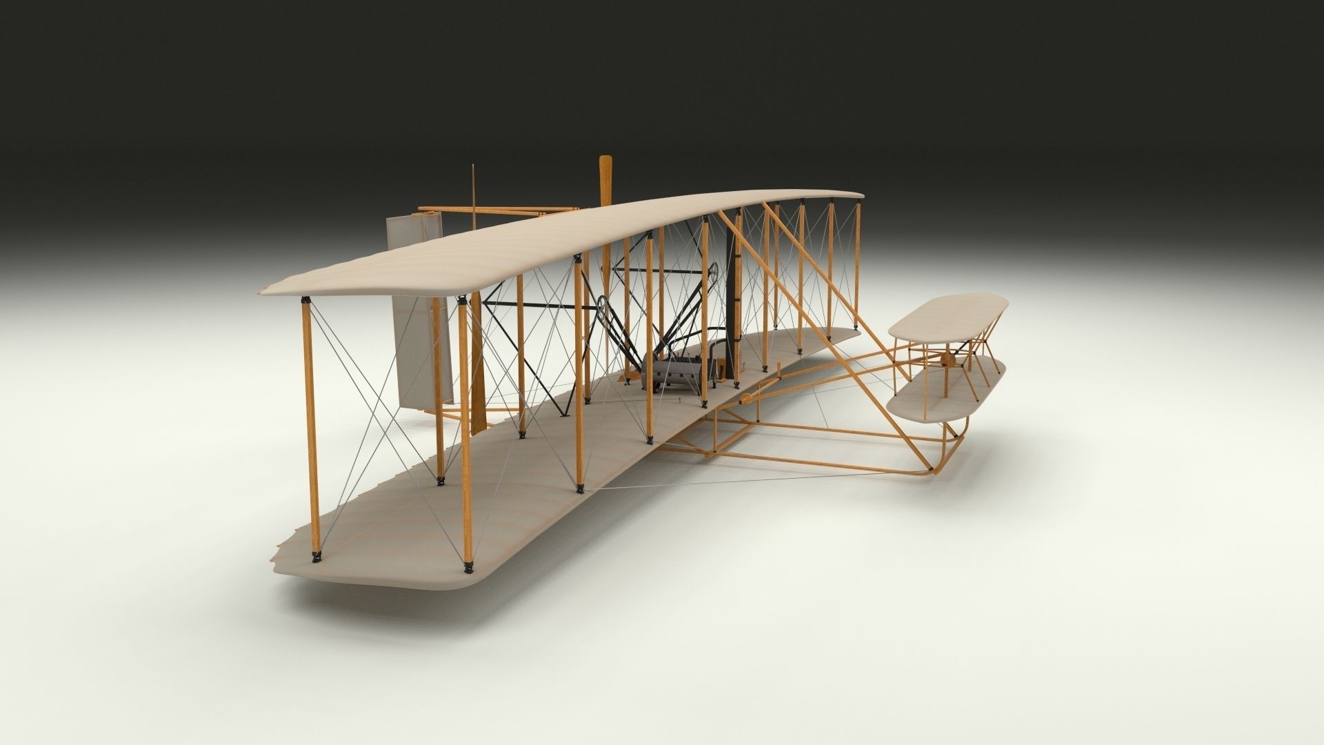 Animated Wright Flyer 3D model_9