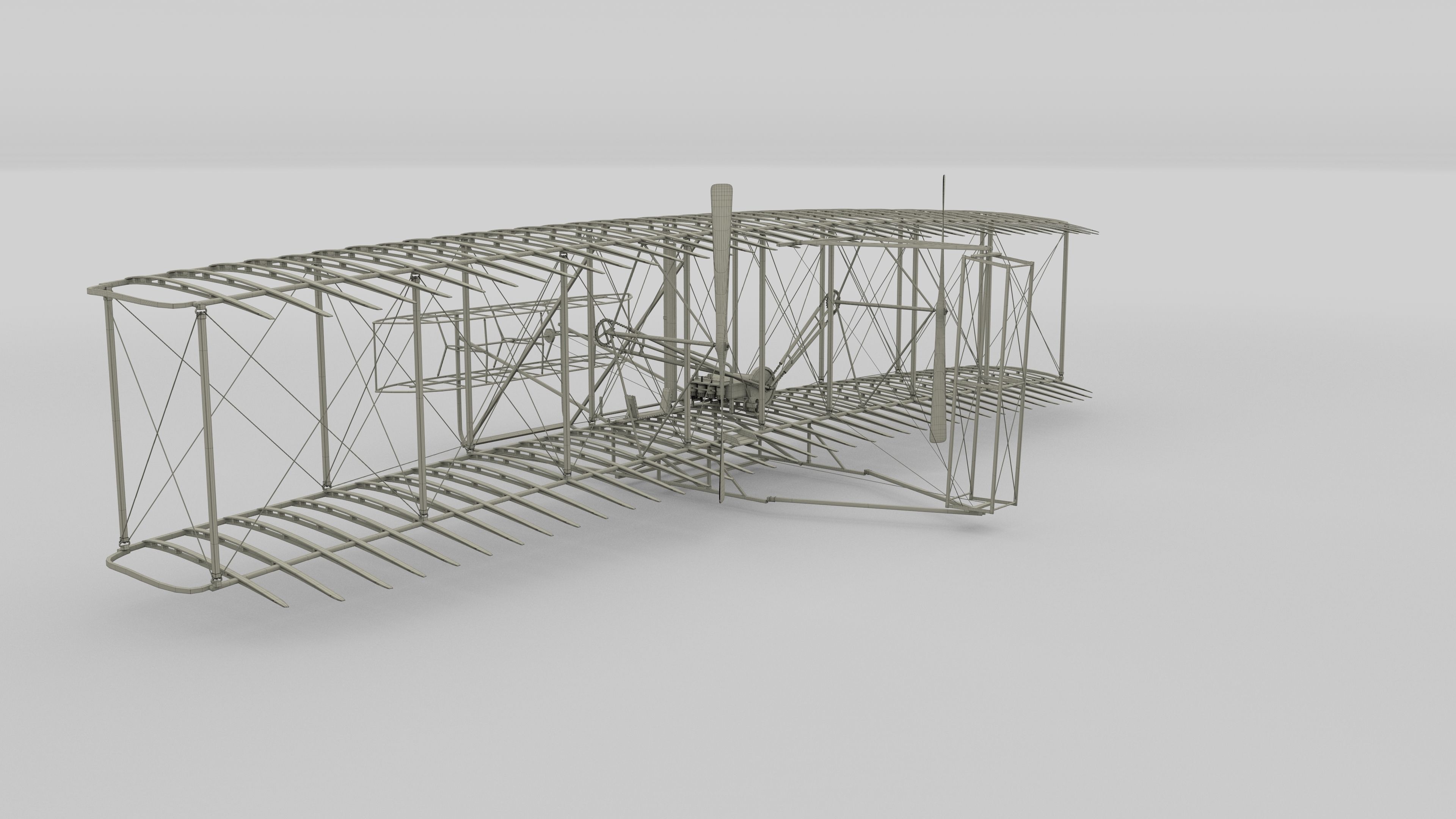 Animated Wright Flyer 3D model_64