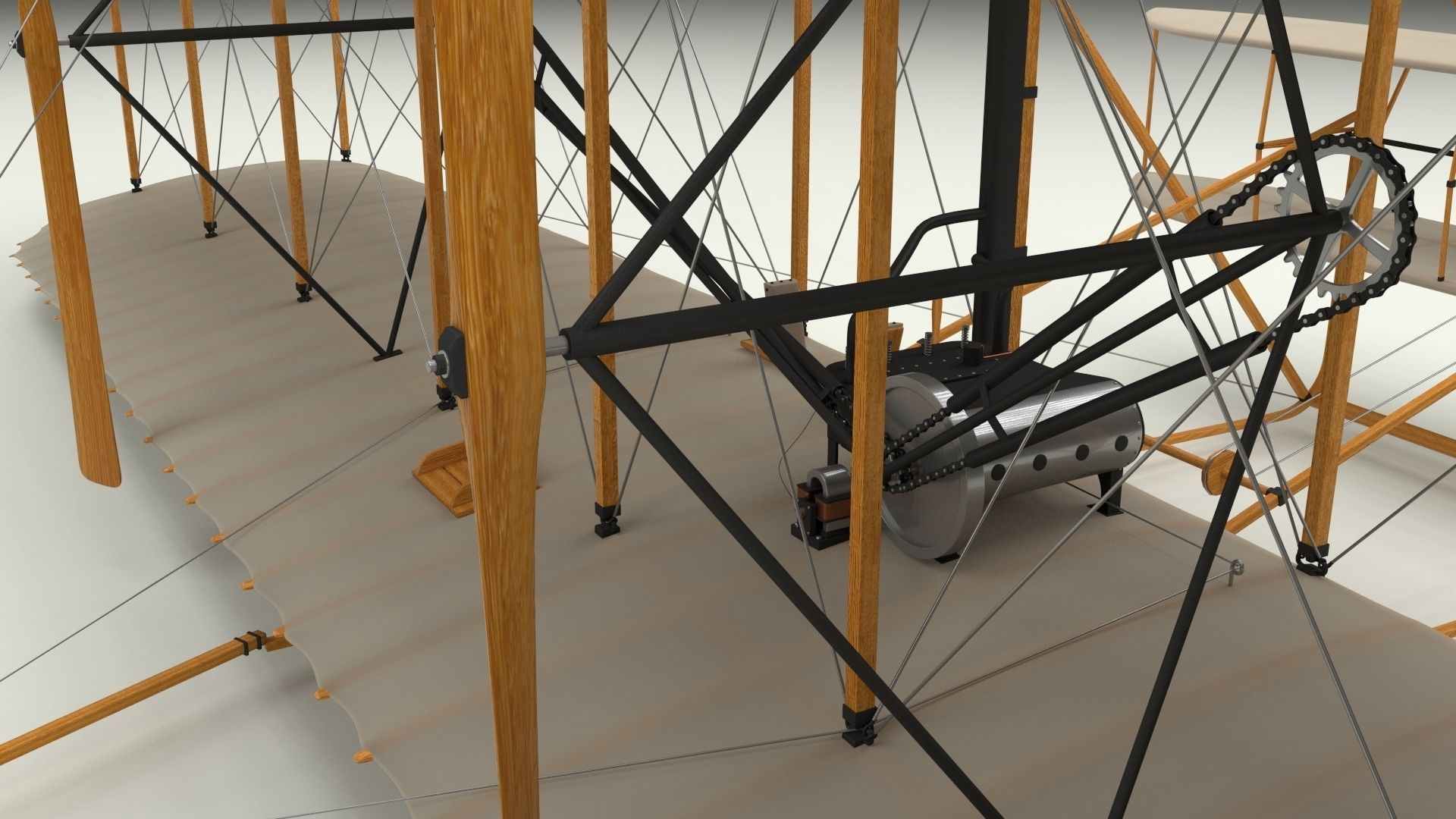 Animated Wright Flyer 3D model_18