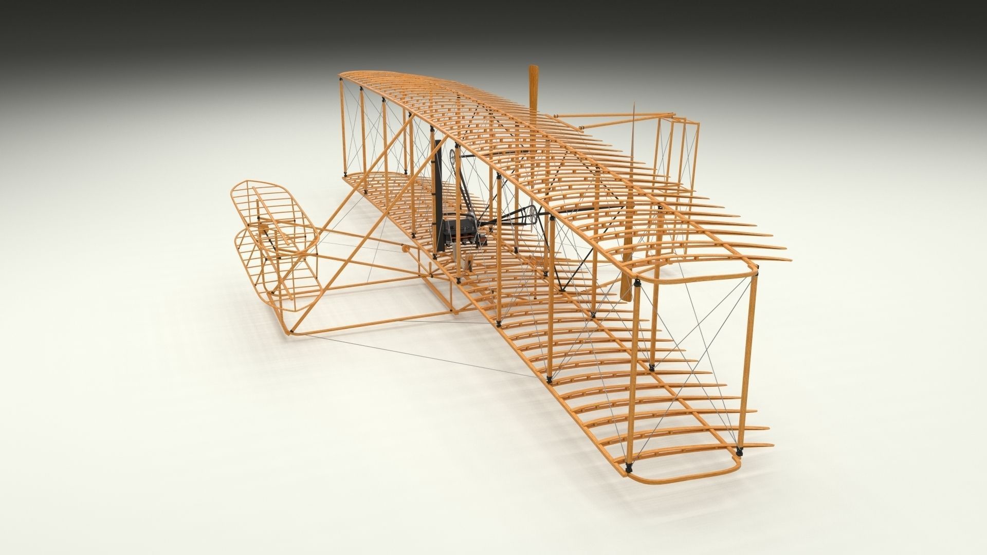 Animated Wright Flyer 3D model_14