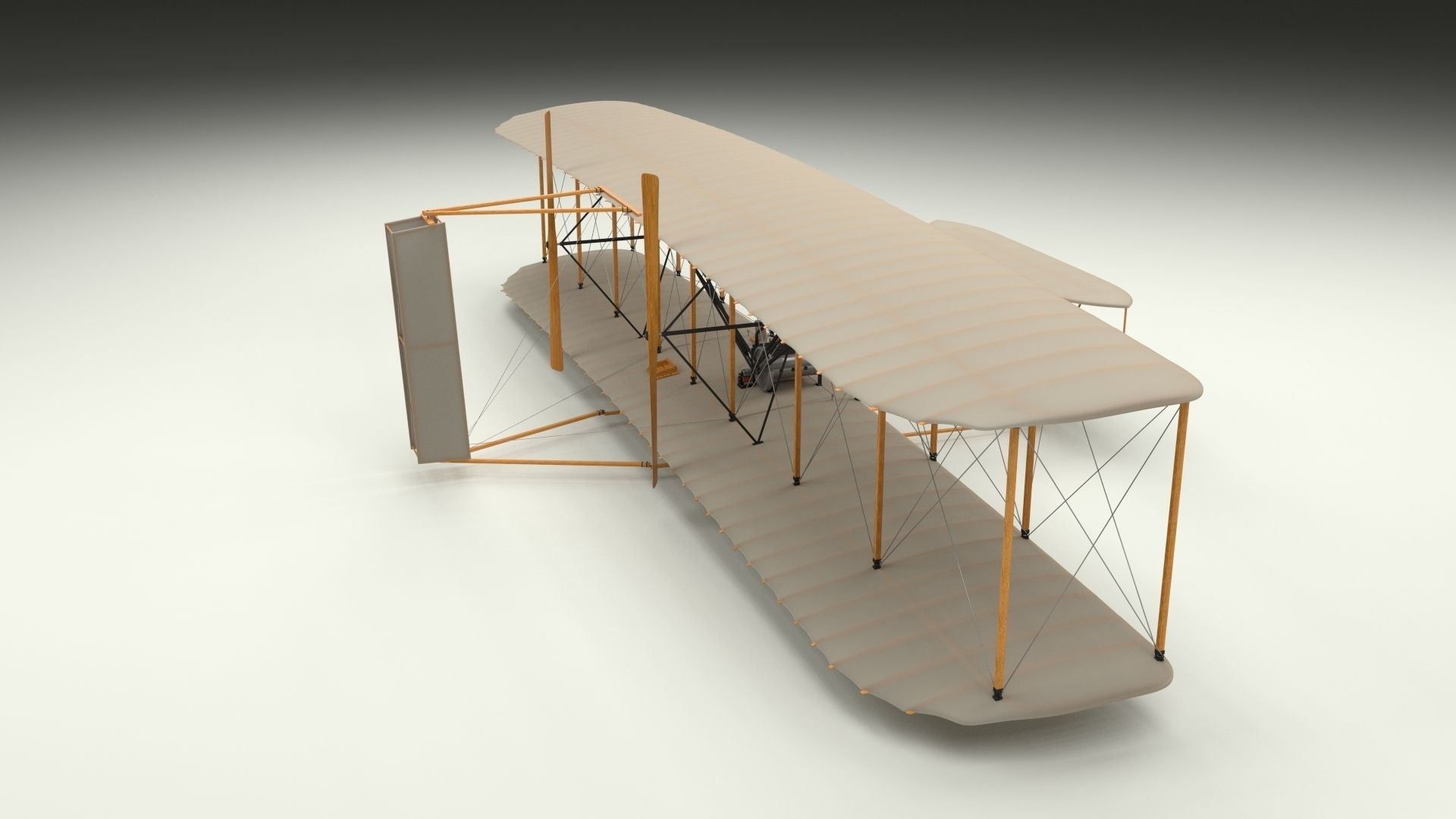 Animated Wright Flyer 3D model_15