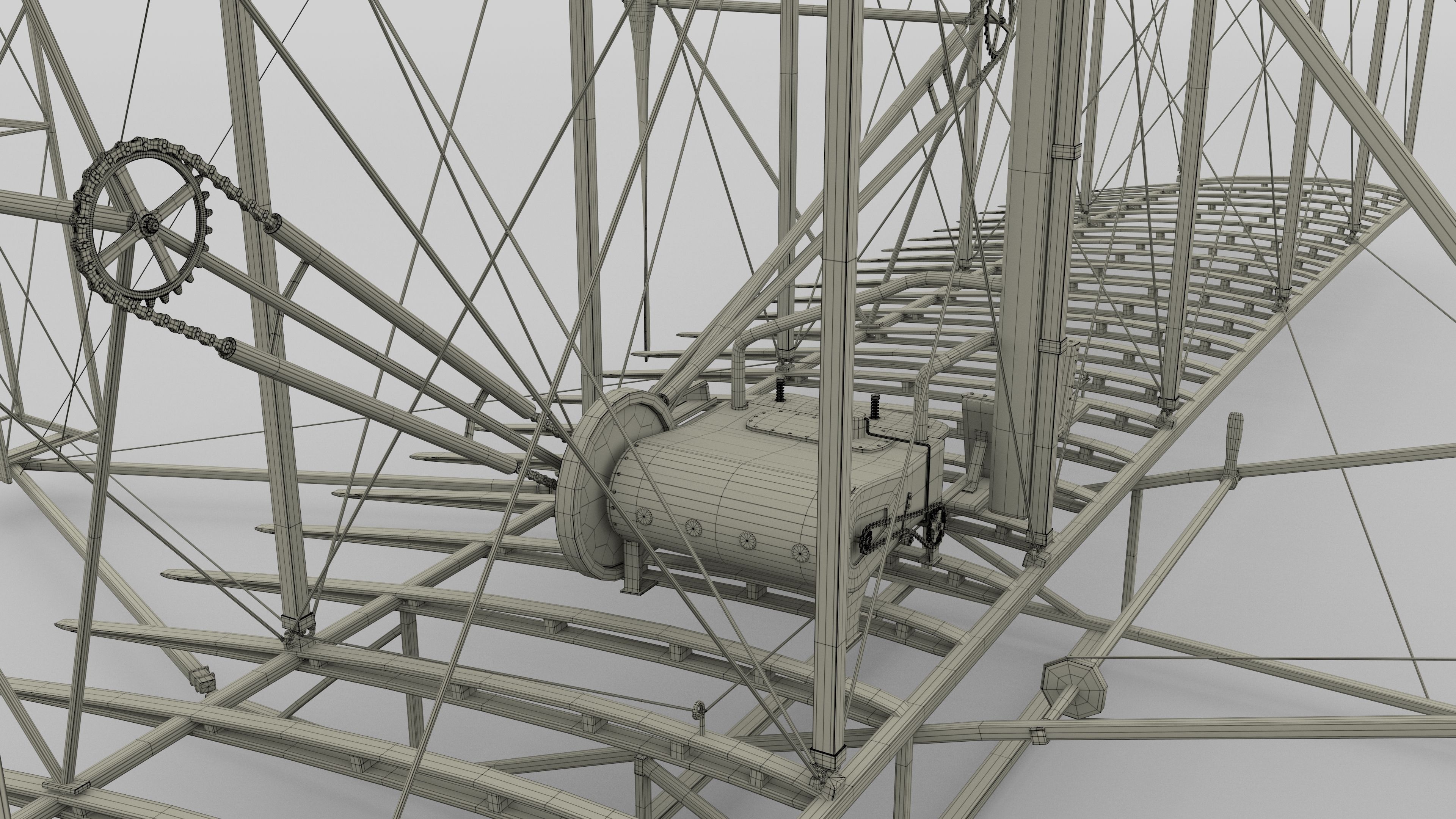 Animated Wright Flyer 3D model_60