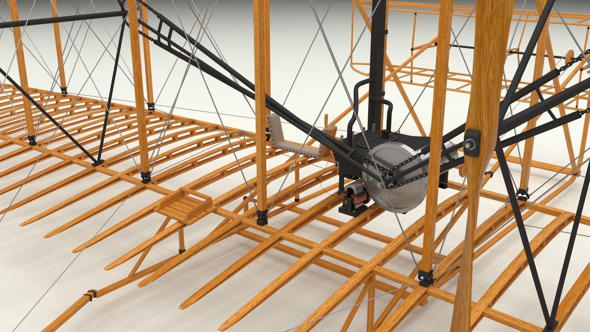 Animated Wright Flyer 3D model_25