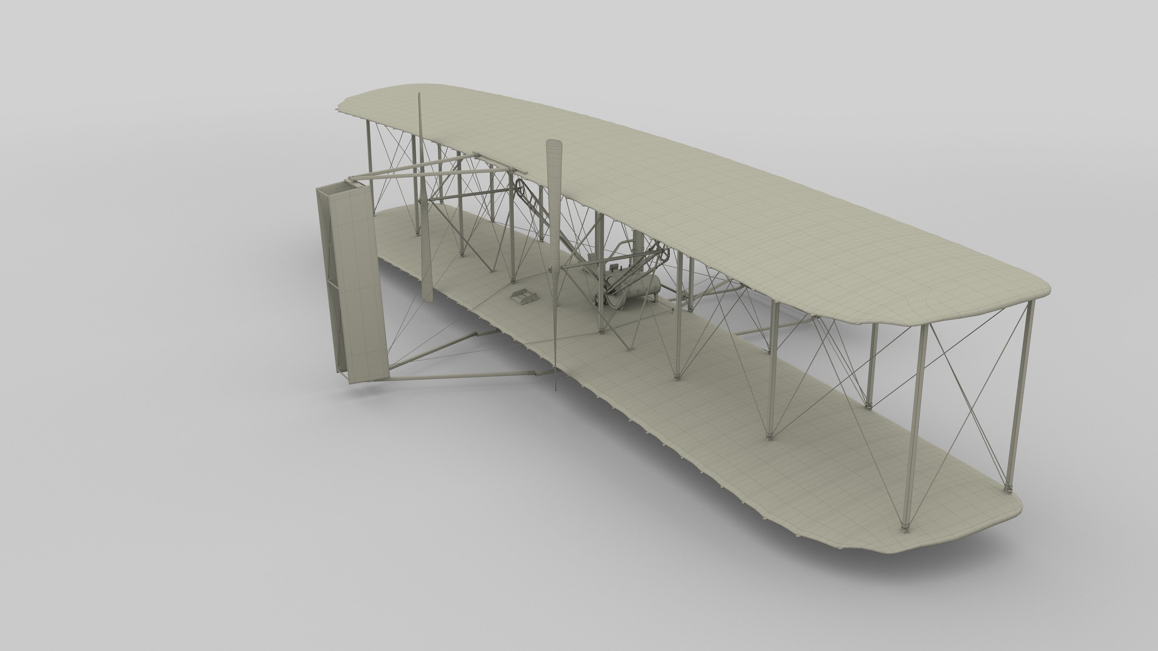 Animated Wright Flyer 3D model_59