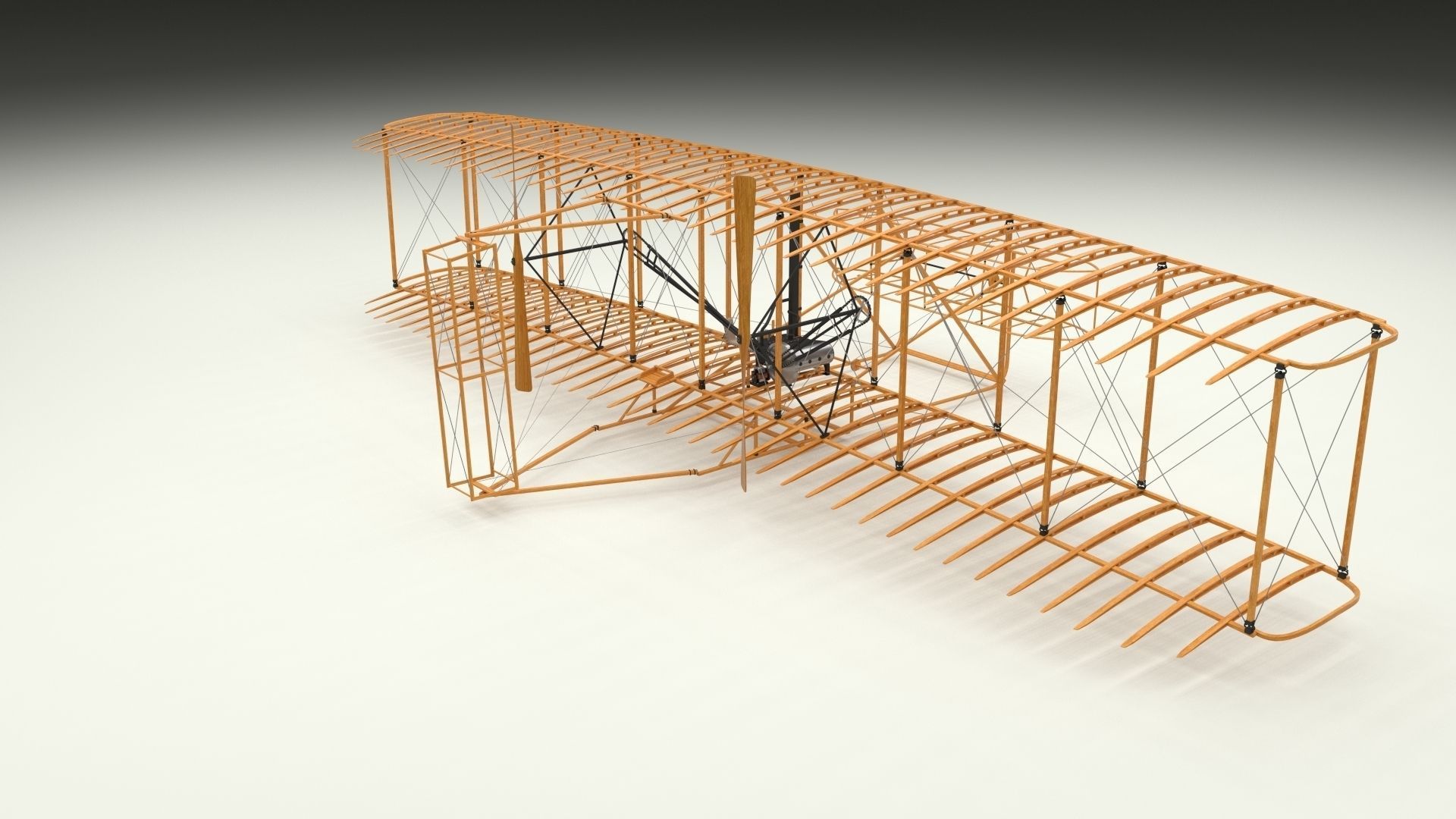 Animated Wright Flyer 3D model_21