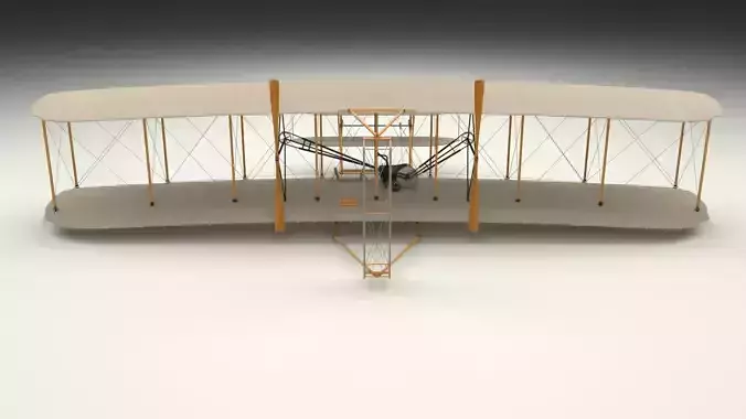 Animated Wright Flyer 3D model