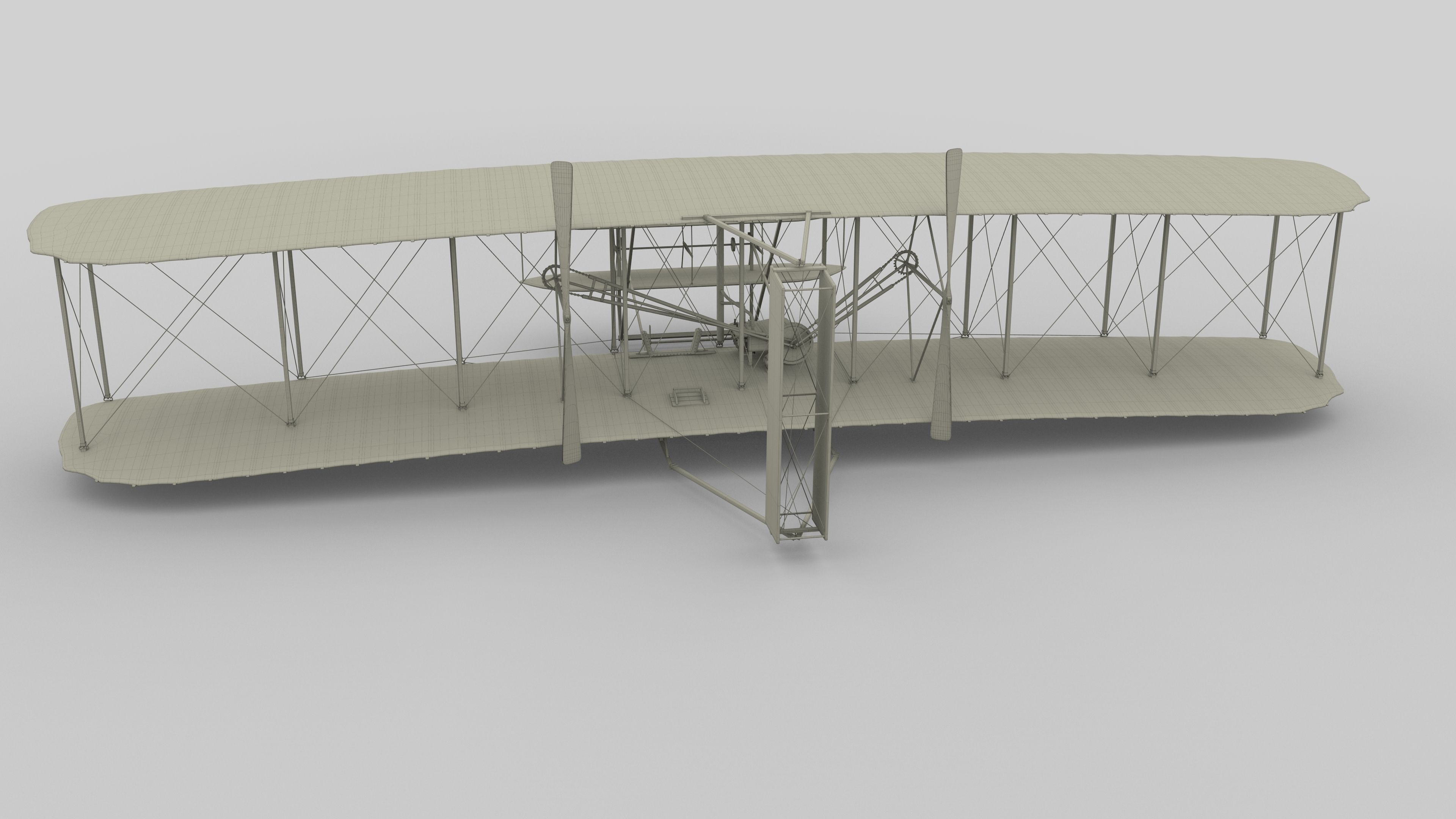 Animated Wright Flyer 3D model_49