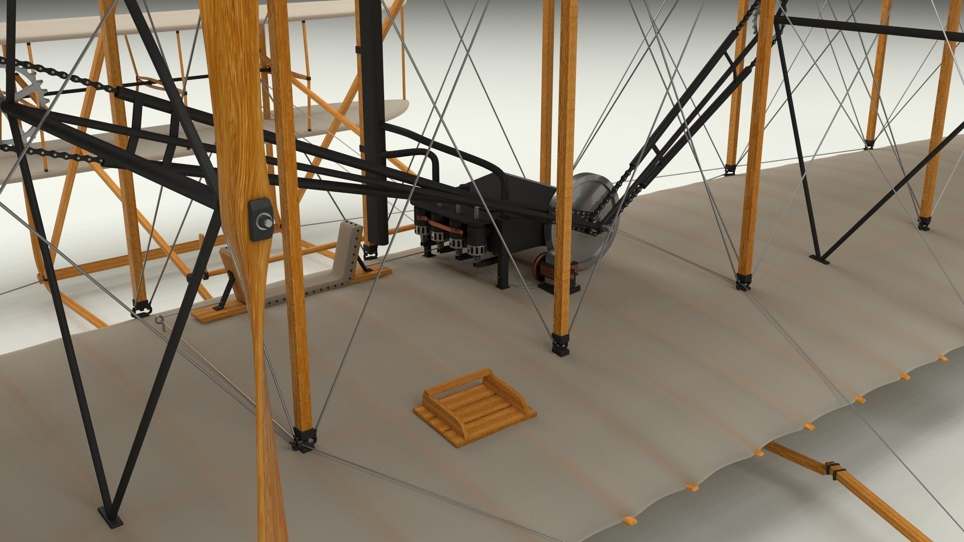 Animated Wright Flyer 3D model_20