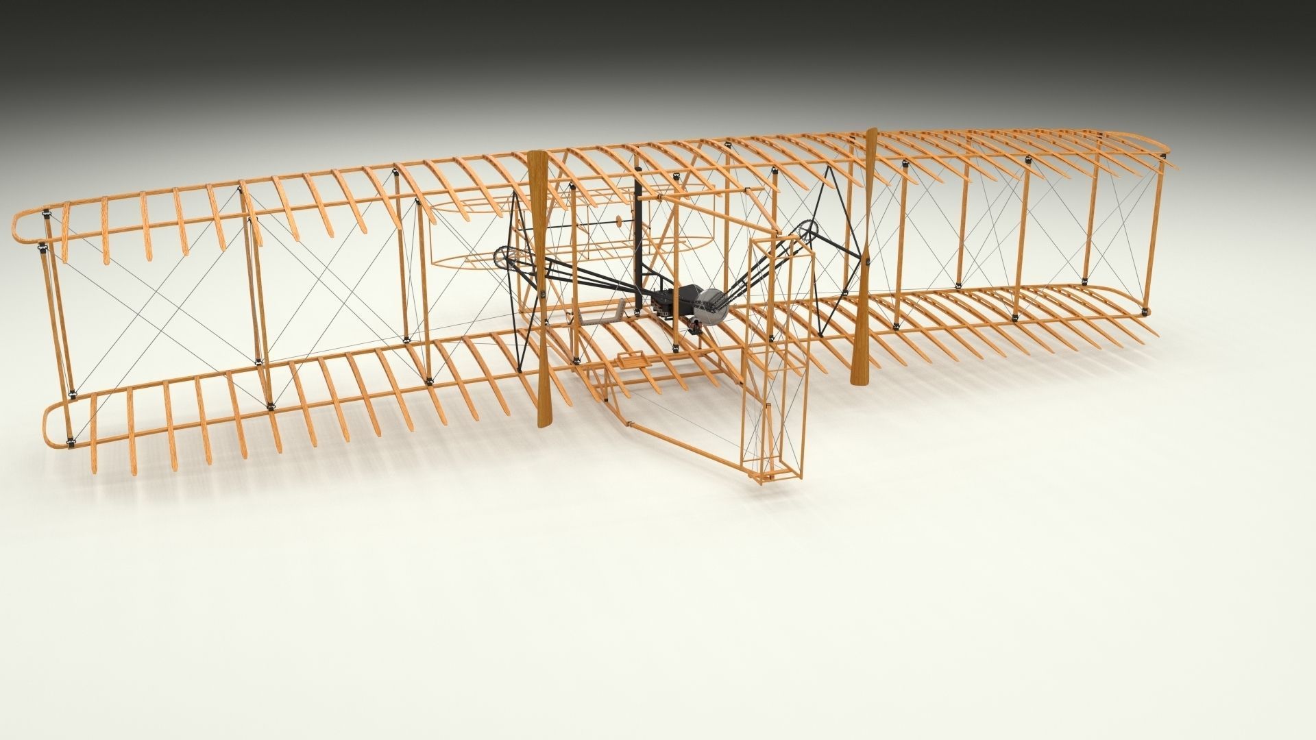 Animated Wright Flyer 3D model_39