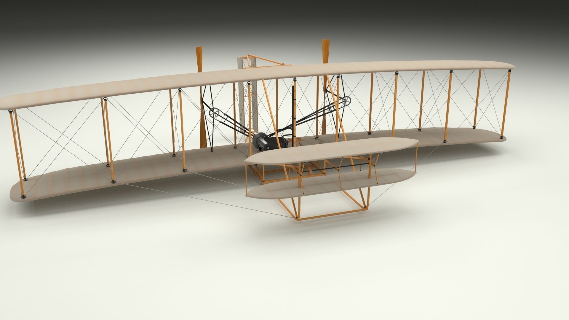 Animated Wright Flyer 3D model_35