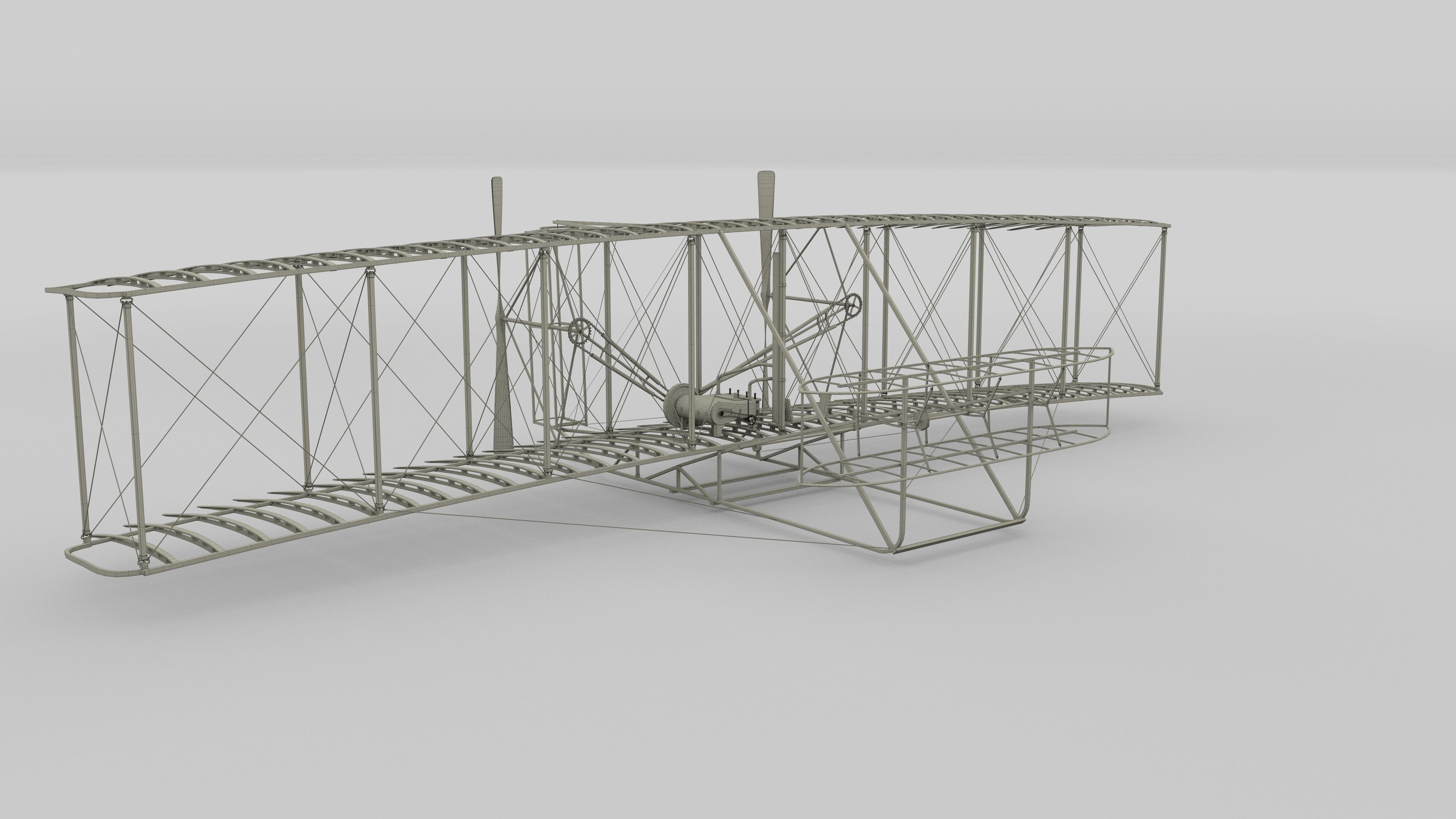 Animated Wright Flyer 3D model_82