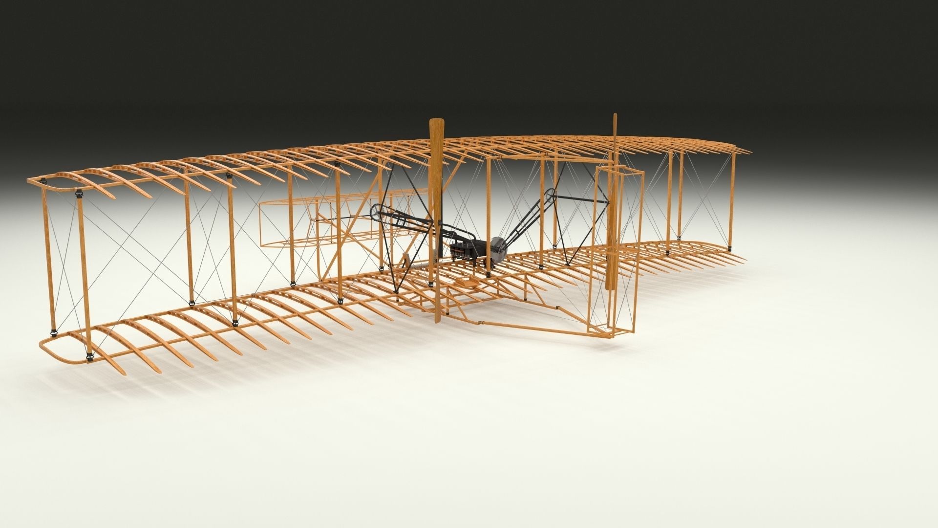 Animated Wright Flyer 3D model_26