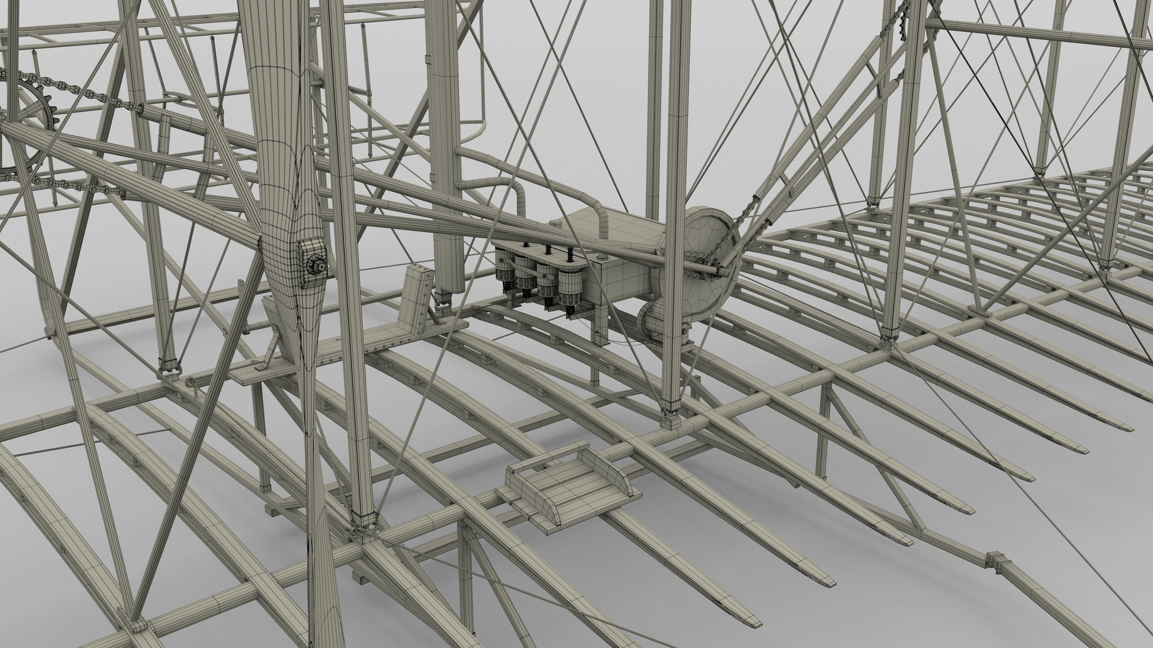 Animated Wright Flyer 3D model_70