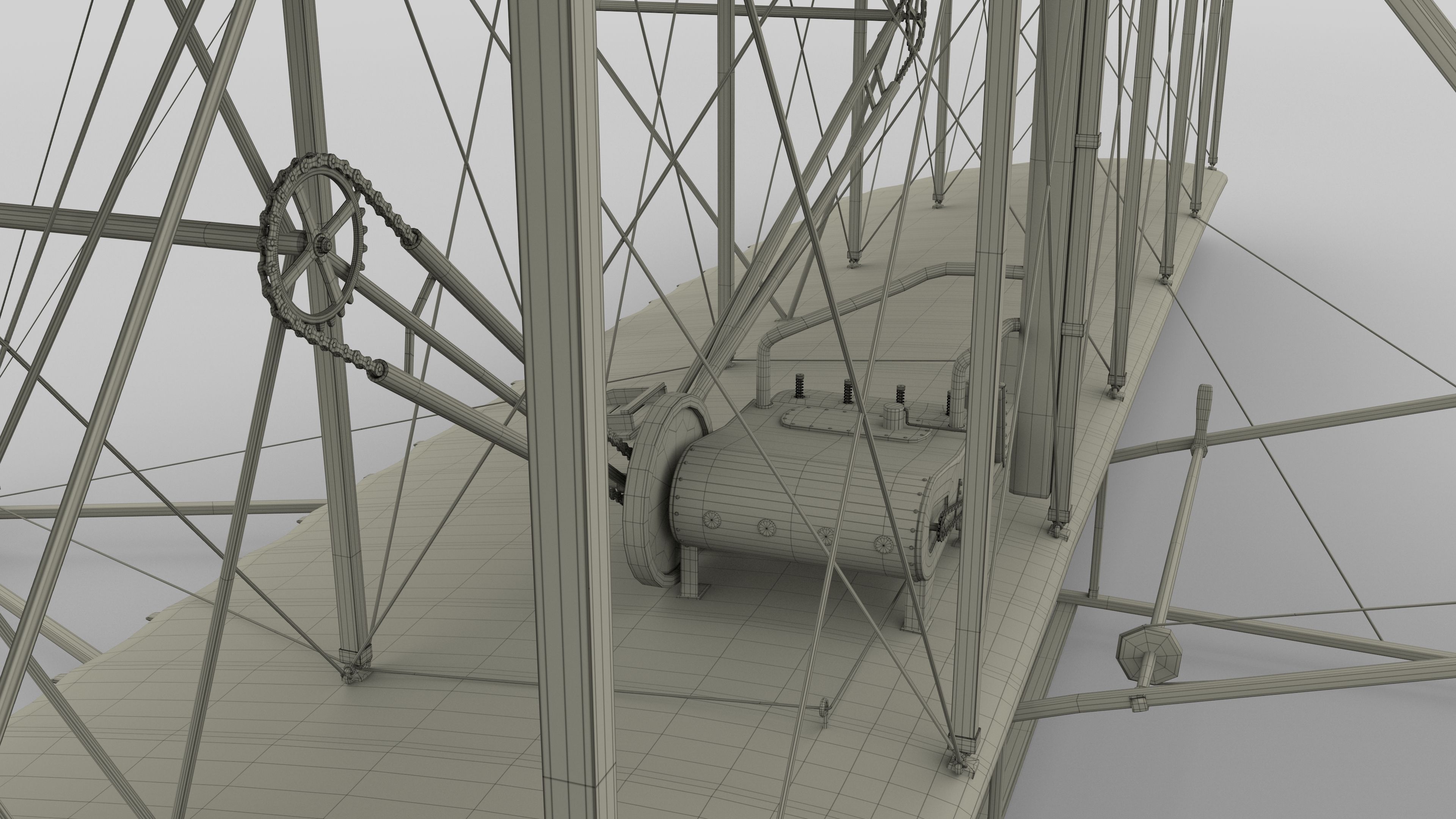 Animated Wright Flyer 3D model_77