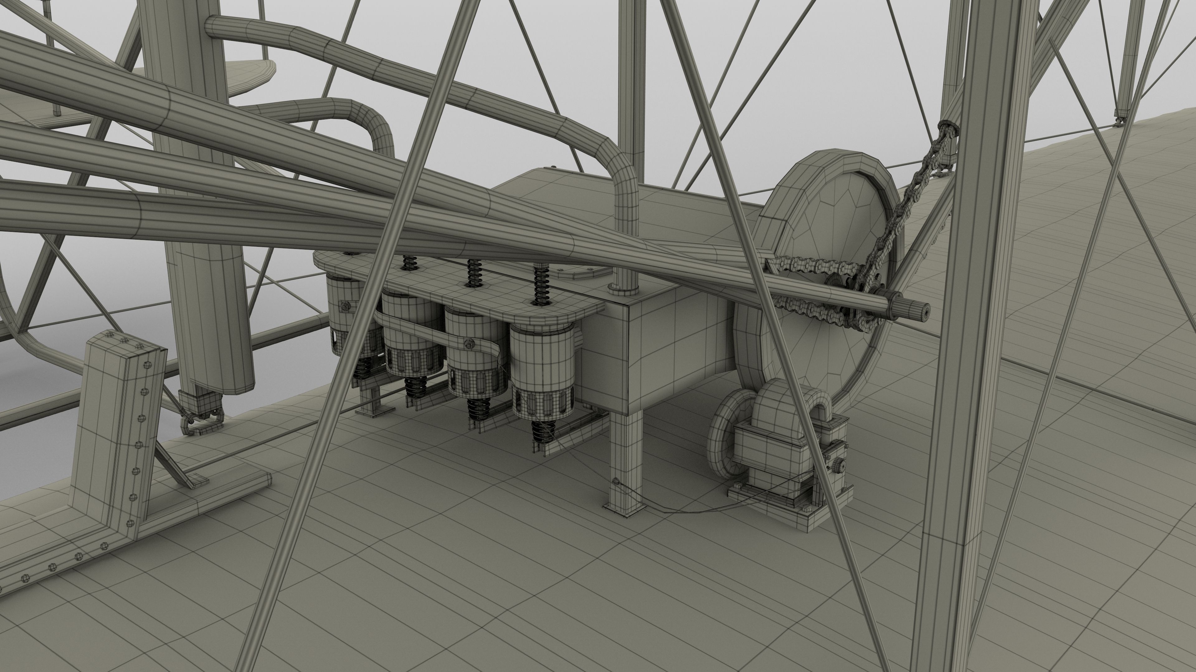 Animated Wright Flyer 3D model_61