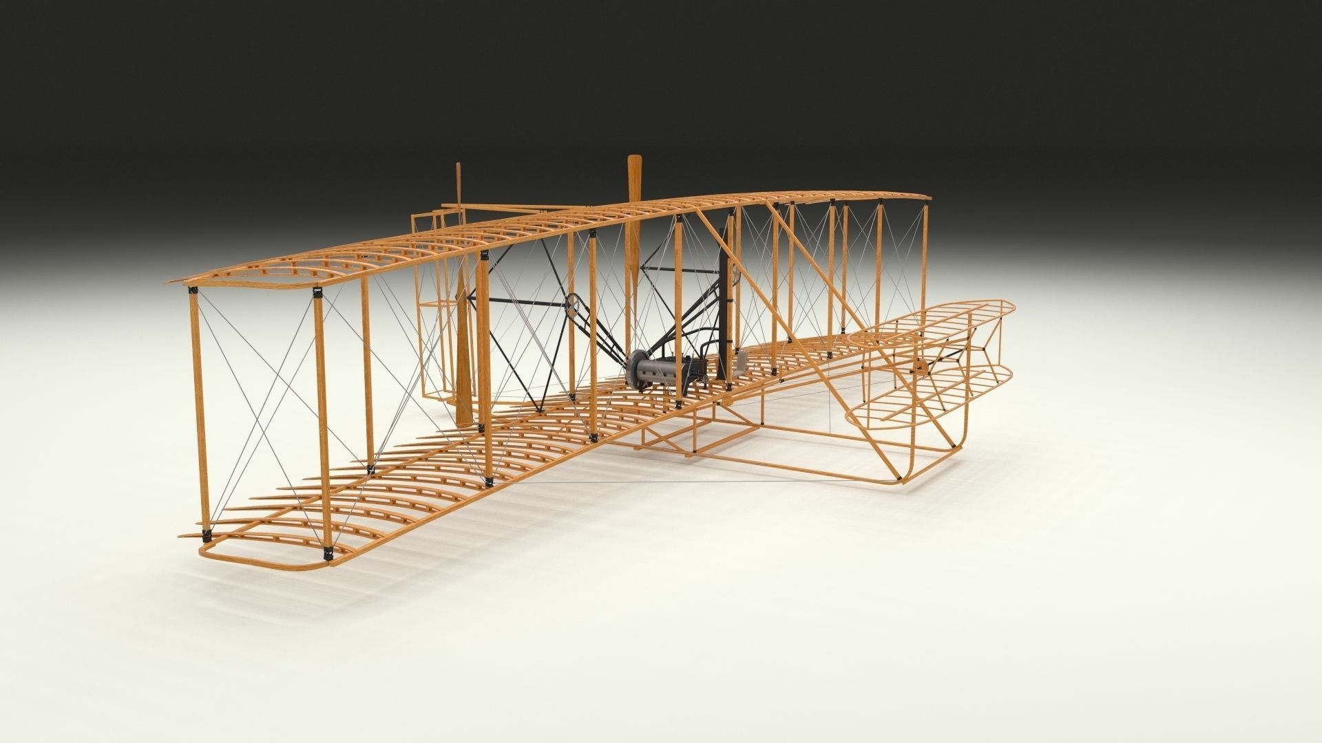 Animated Wright Flyer 3D model_40