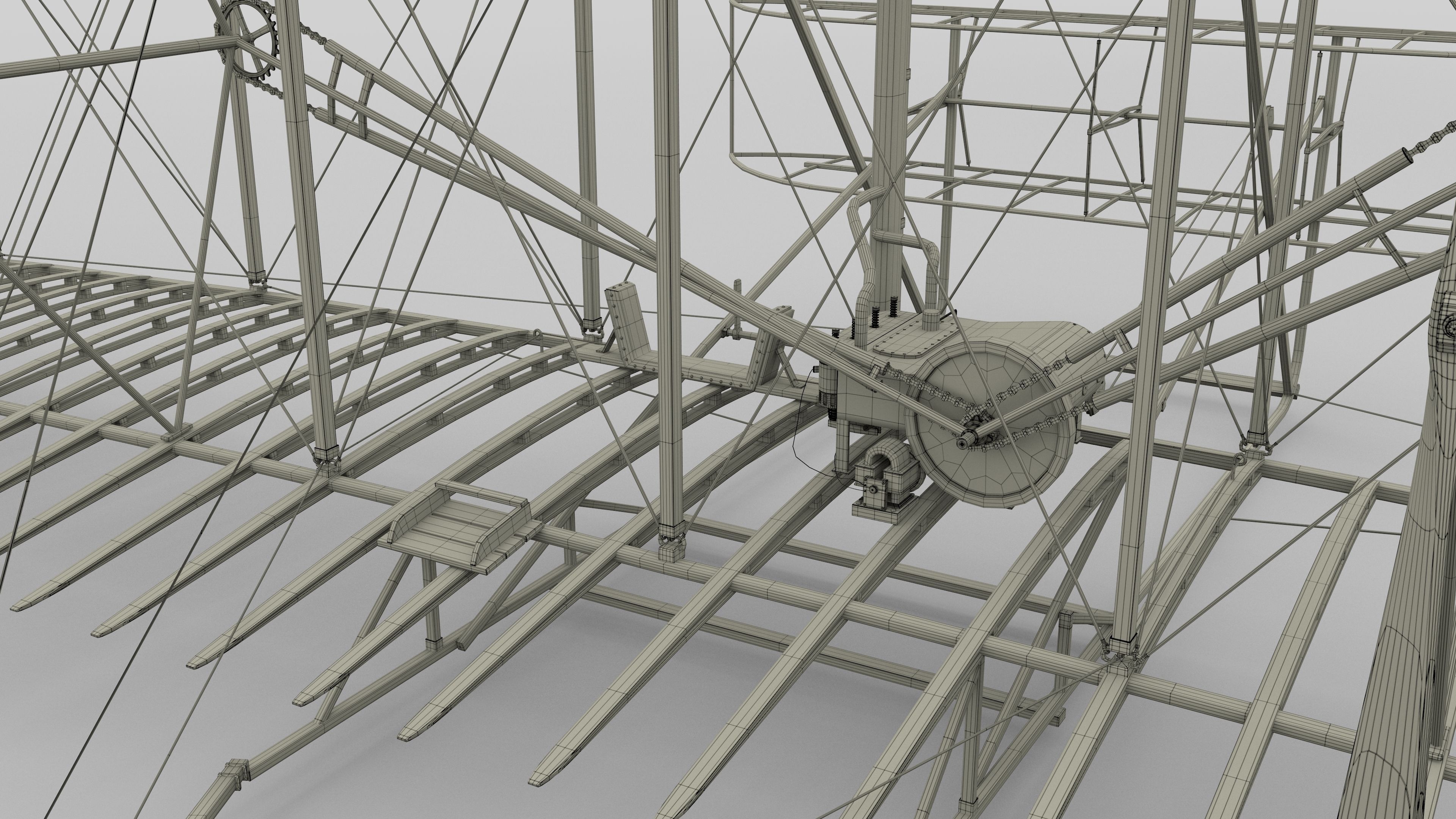 Animated Wright Flyer 3D model_44