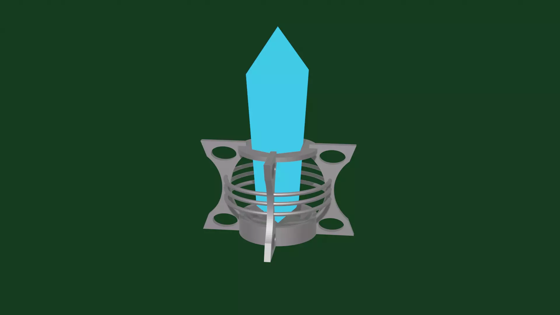 Crystal Sci-fi Magic Lamp Free low-poly 3D model