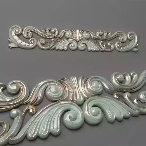 Cartouche decorative scrolls - decorative scrolls 3D print model
