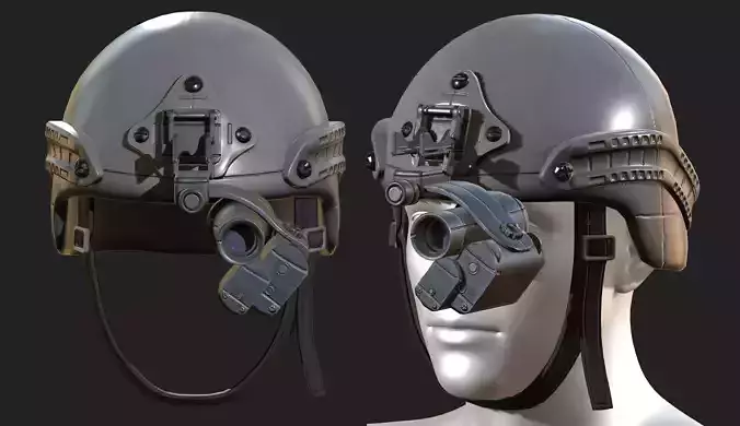 Helmet military combat soldier armor scifi Low-poly 3D models
