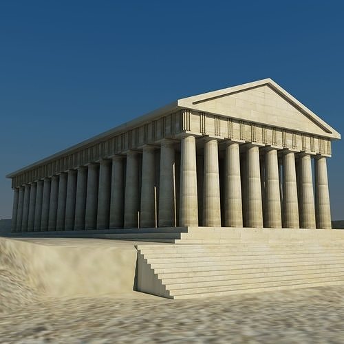 Parthenon ancient greek temple 3D model