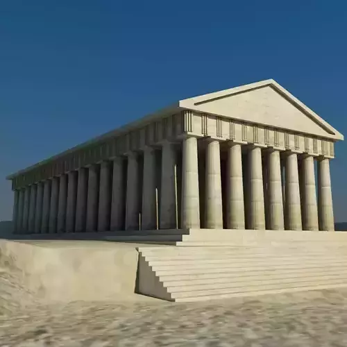 Parthenon ancient greek temple 3D model