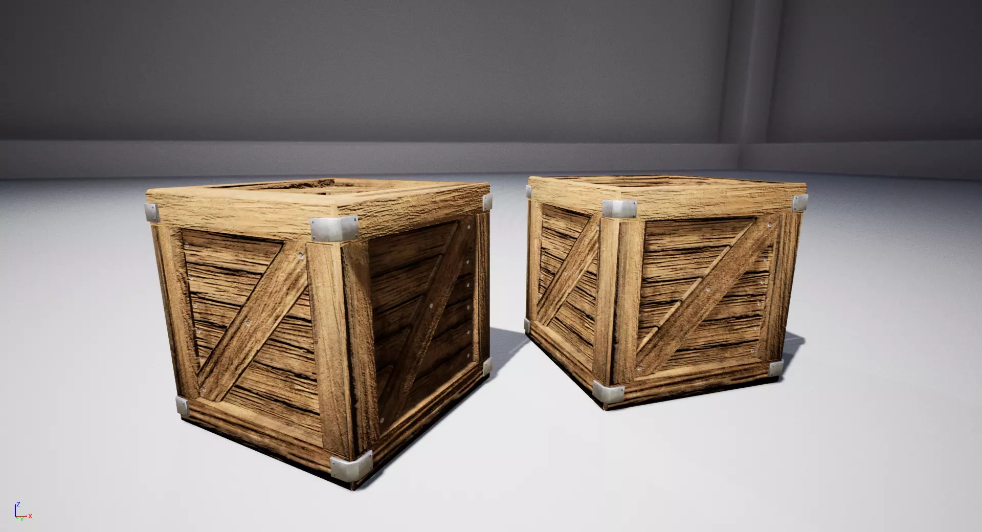 Medieval Wooden Crates Low-poly 3D model_0
