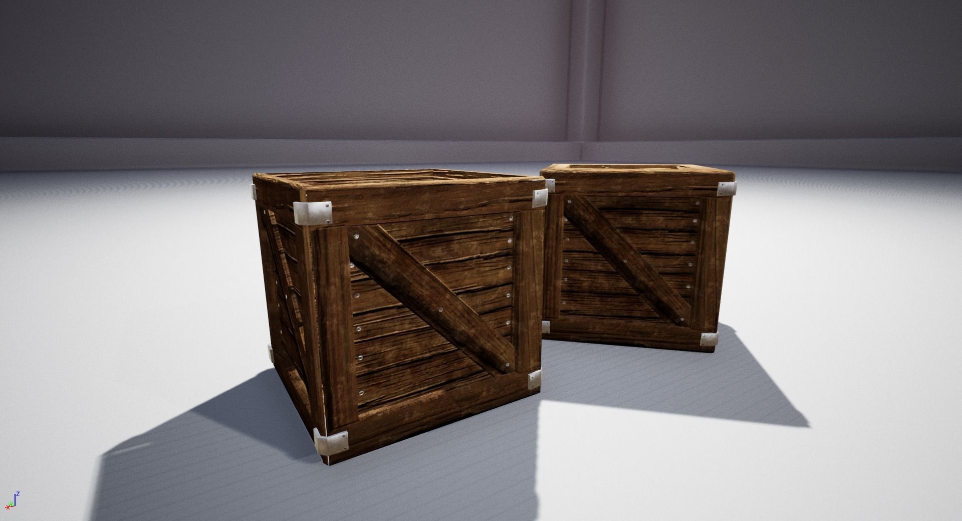 Medieval Wooden Crates Low-poly 3D model_2