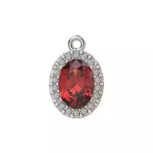 Women pendant with gems 3dm stl CAD 