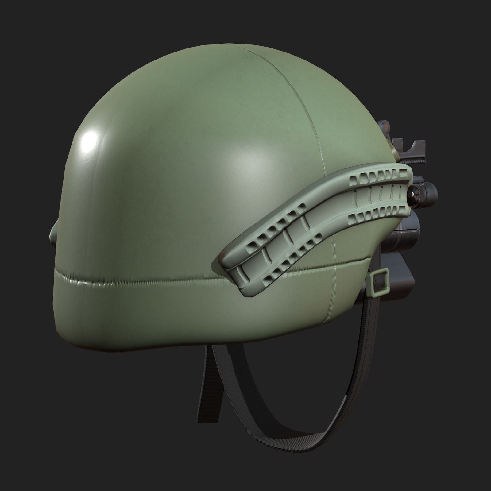 Helmet military combat soldier armor scifi Low-poly 3D model_4