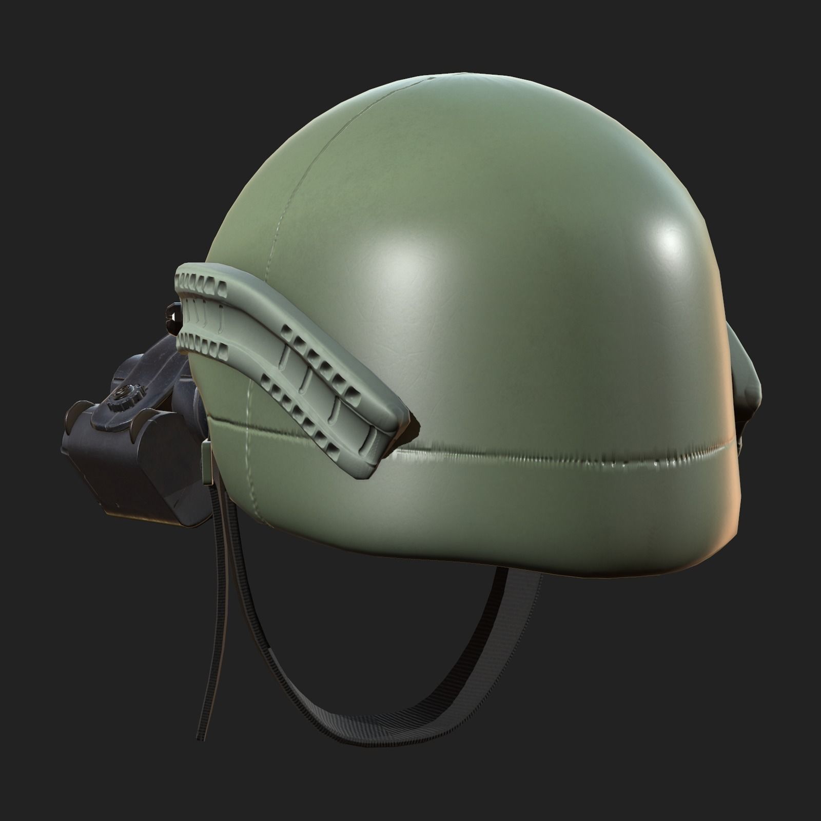 Helmet military combat soldier armor scifi Low-poly 3D model_6