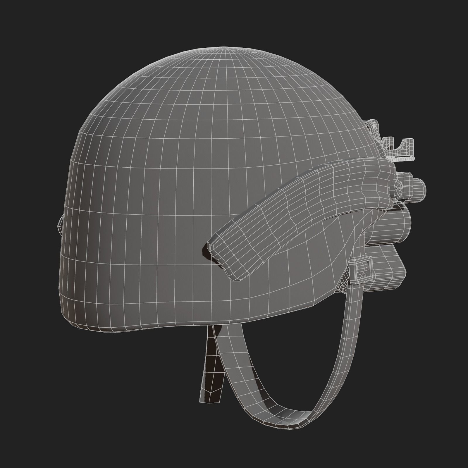 Helmet military combat soldier armor scifi Low-poly 3D model_8