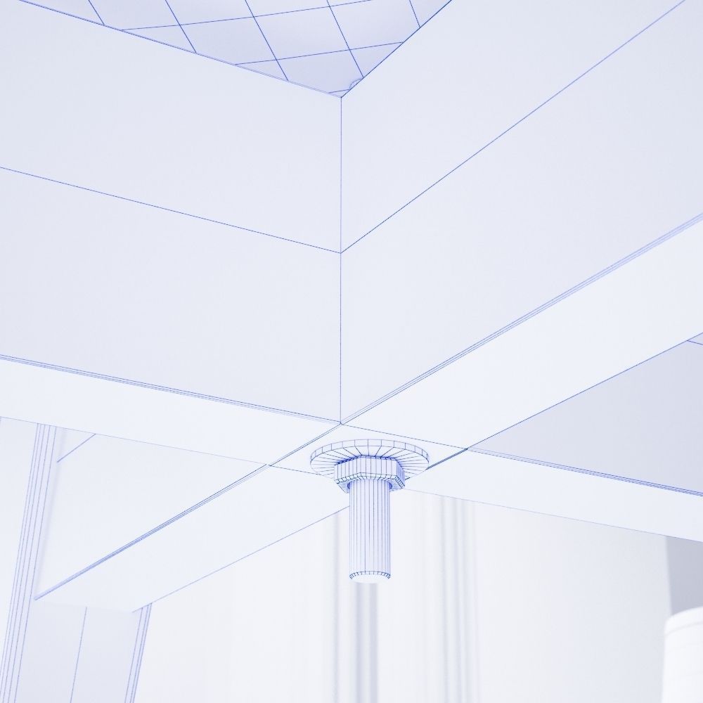 Beech Plywood Stool 3D model_6