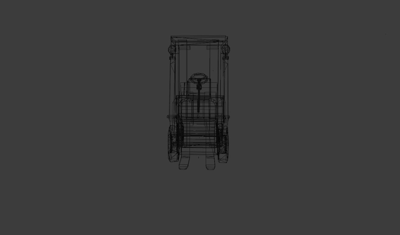 Fork Lift Low-poly 3D model_11
