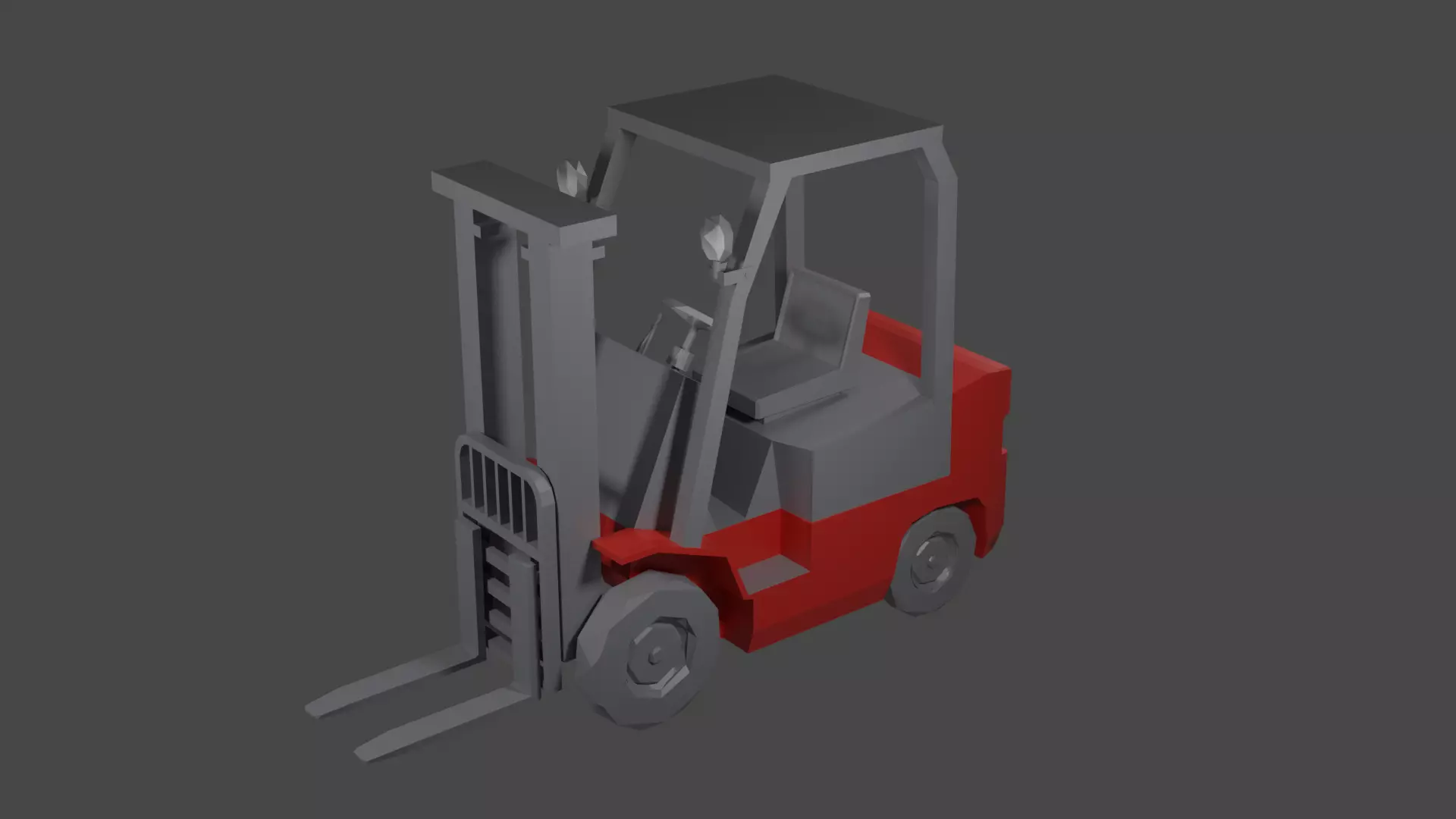 Fork Lift Low-poly 3D model_0