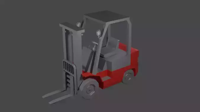 Fork Lift Low-poly 3D model