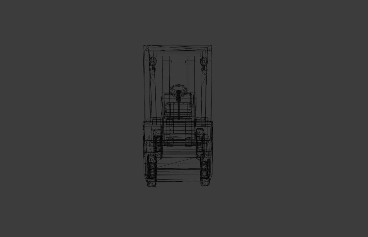 Fork Lift Low-poly 3D model_9