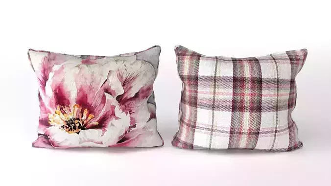 Voyage Cushion - Peony Pink -Piped Pillow