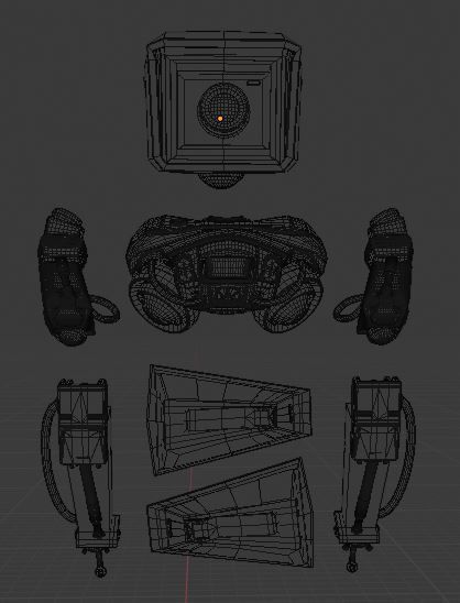 Mech Robot Kitbash - Tech kit - Robot camera - sci-fi 3D model_5