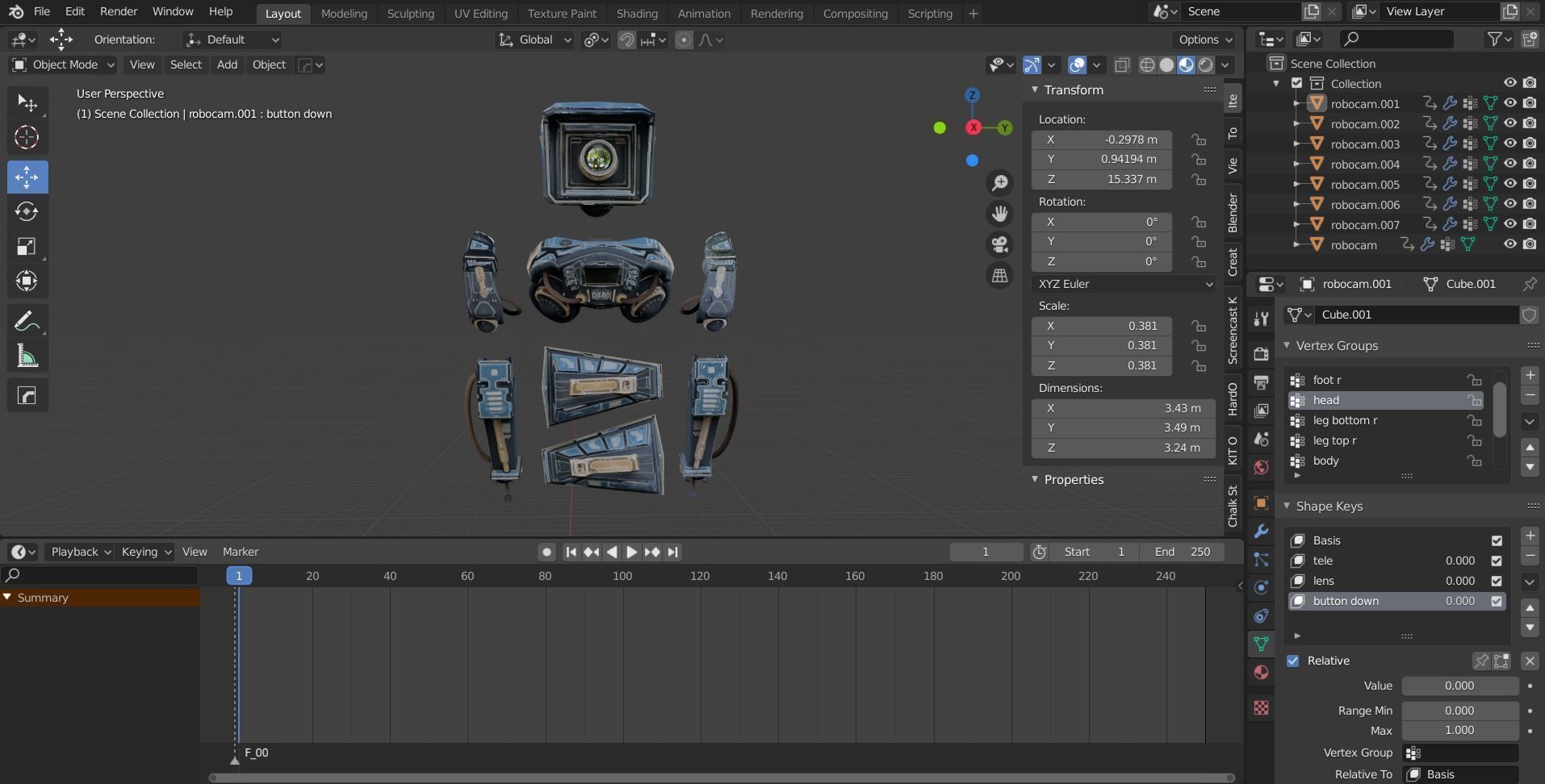 Mech Robot Kitbash - Tech kit - Robot camera - sci-fi 3D model_4