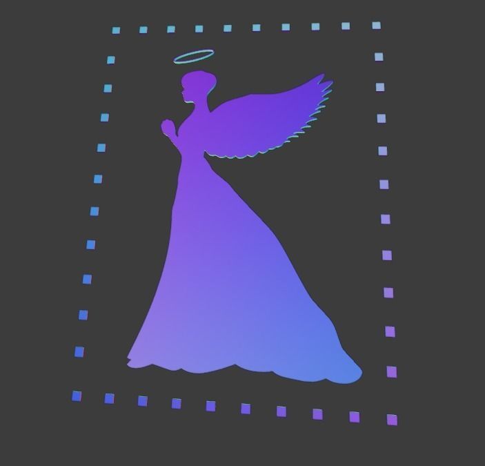 Angel Necklace 3D print model_6