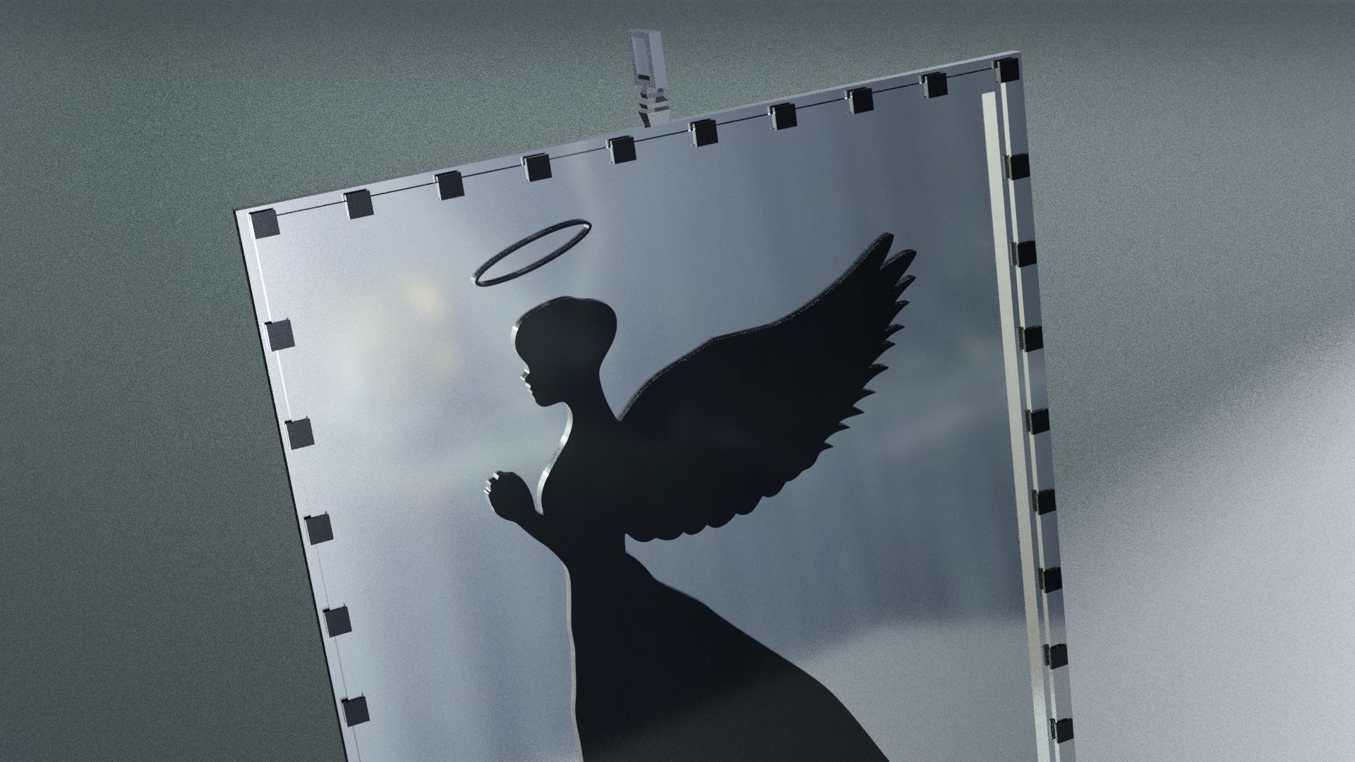 Angel Necklace 3D print model_2