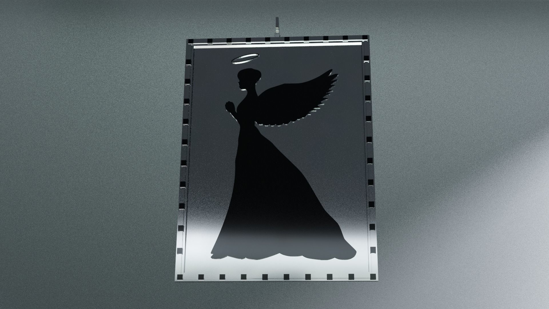 Angel Necklace 3D print model_3