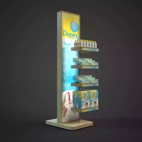 diaper merchandising unit display 3D model