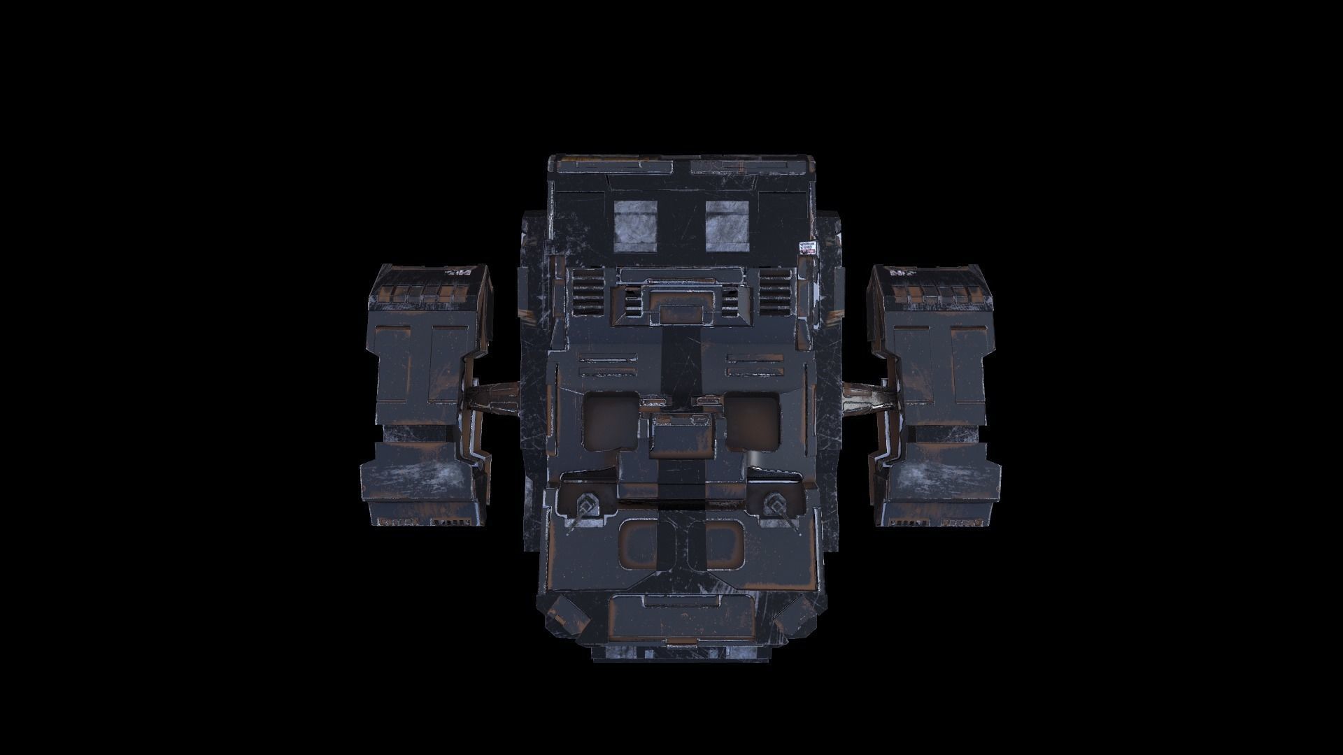 SciFi Spaceship  Low-poly 3D model_23