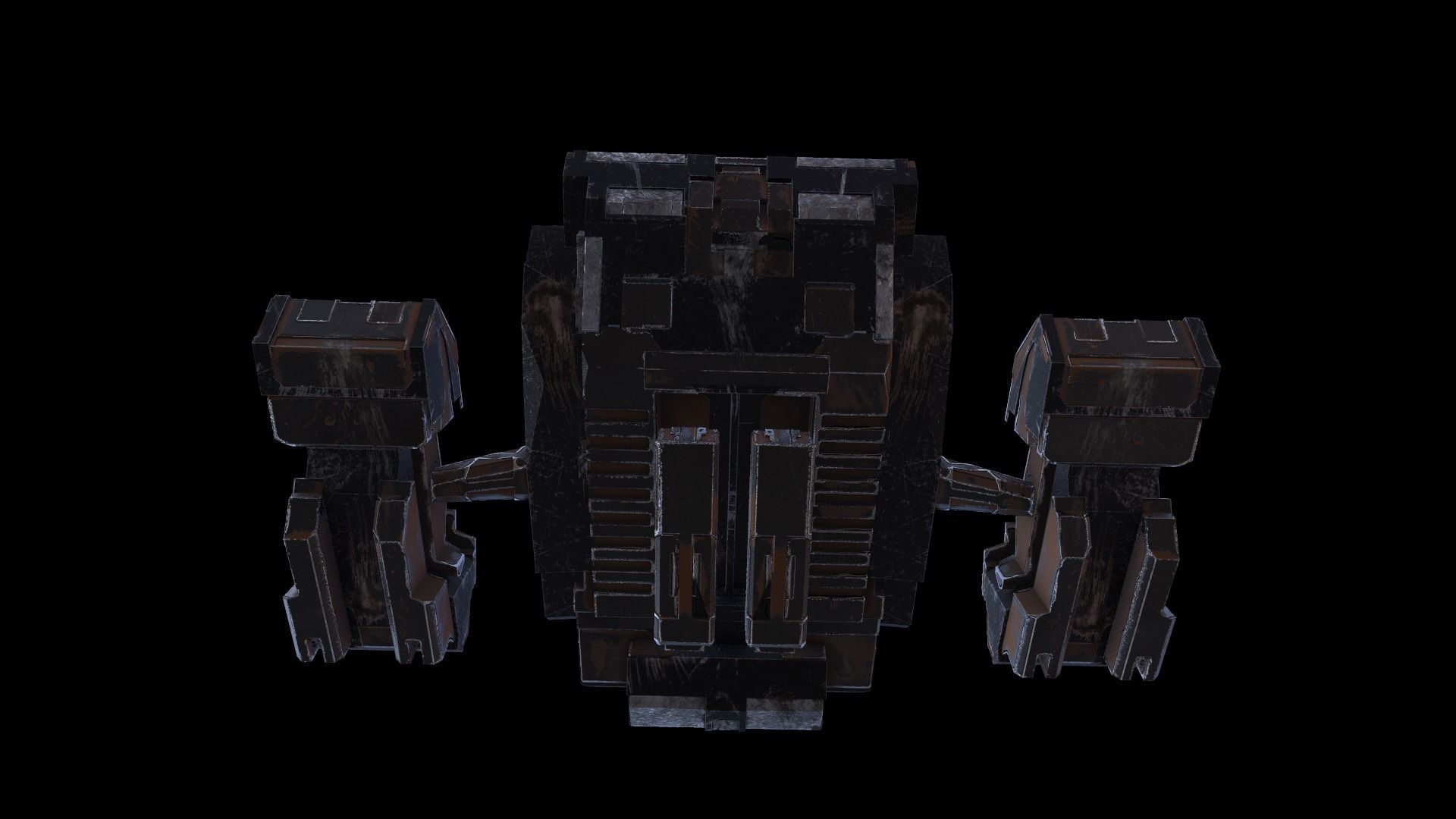 SciFi Spaceship  Low-poly 3D model_18