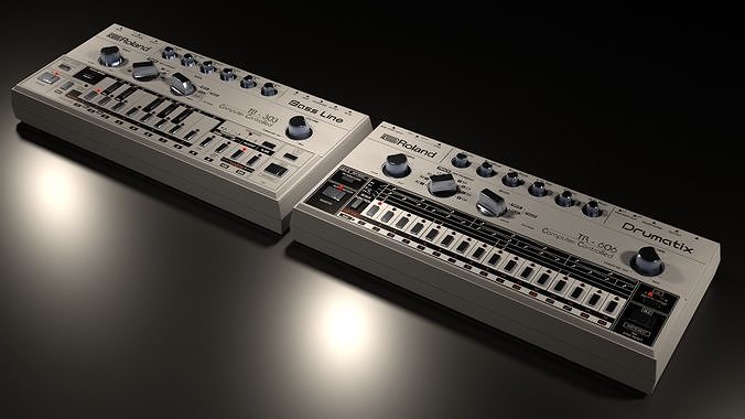 Roland TB-303 - TR-606 3D Model Collection