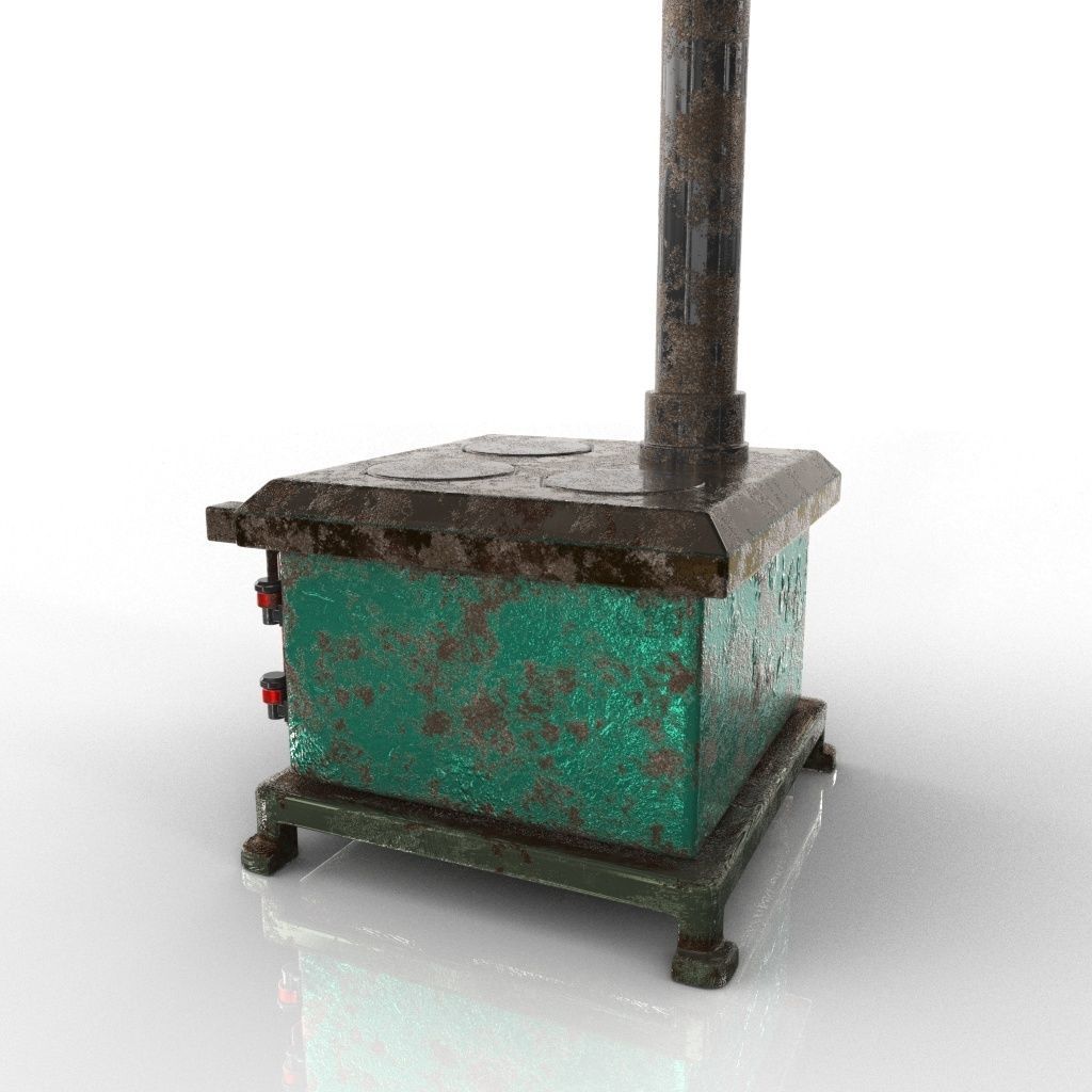 Range COOKER Low-poly 3D model_20