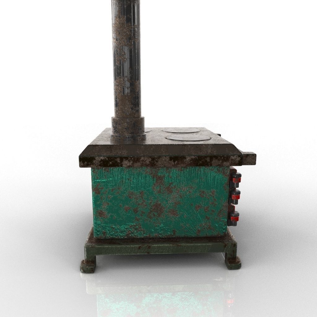 Range COOKER Low-poly 3D model_13